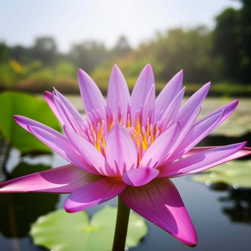 Translucent Pink-Purple Lotus Flower Translucent Pink-Purple Lotus Flower