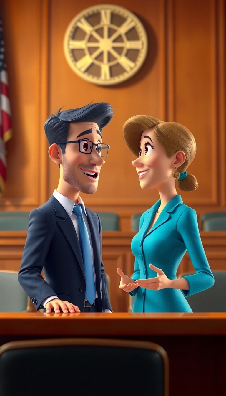 Disney Pixar Style Courtroom Argument Animation Disney Pixar Style Courtroom Argument Animation