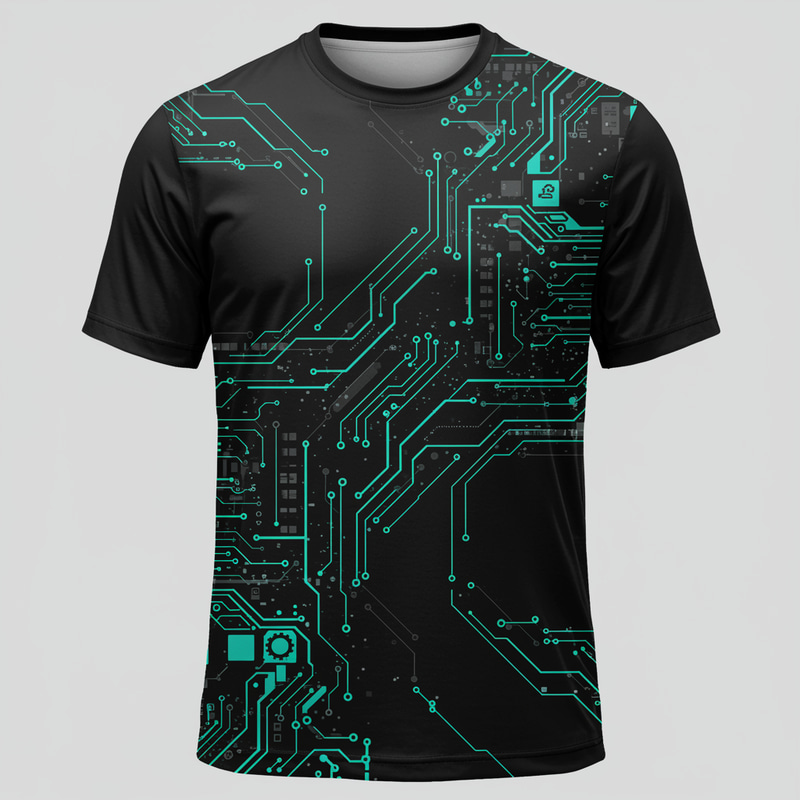 Futuristic Cybernetic T-Shirt Design Futuristic Cybernetic T-Shirt Design