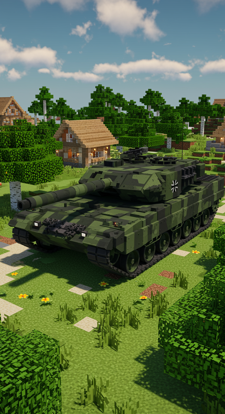 Minecraft Leopard 2A4 Tank - Creative Builds Minecraft Leopard 2A4 Tank - Creative Builds
