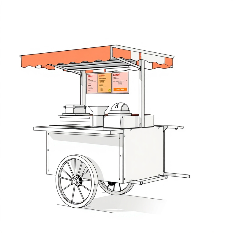 Mobile Steel Cart for Porridge Business | 4 Wheels Mobile Steel Cart for Porridge Business | 4 Wheels