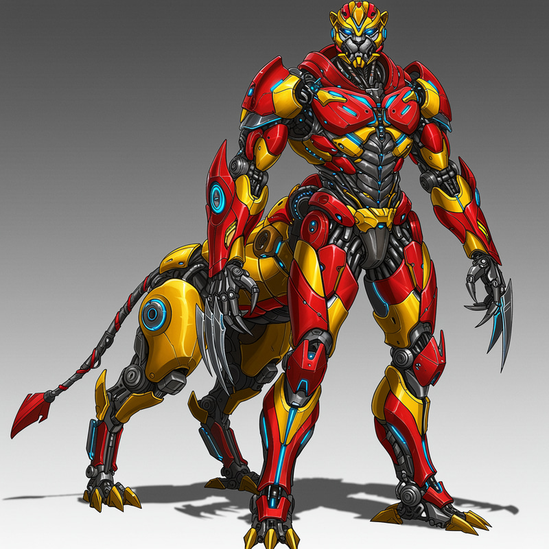 Futuristic Lion Transformer: Bold Design & Technology