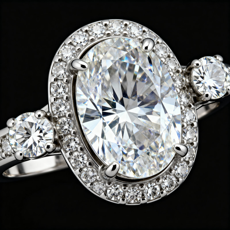 Elegant 2.75 ct Oval Diamond in White Gold Setting