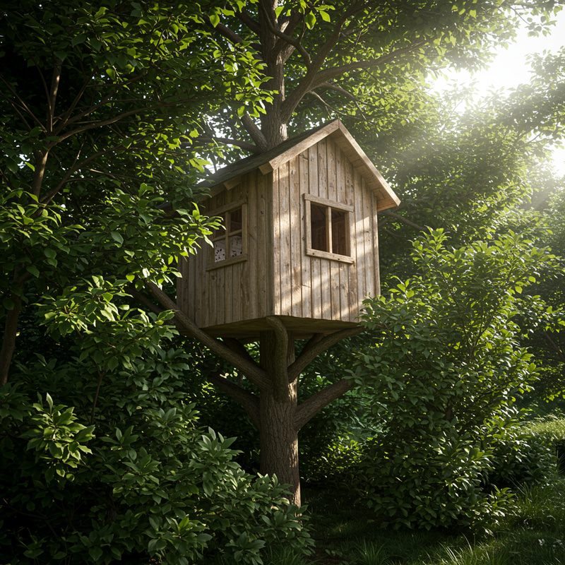Treehouse in a Bay Laurel Tree