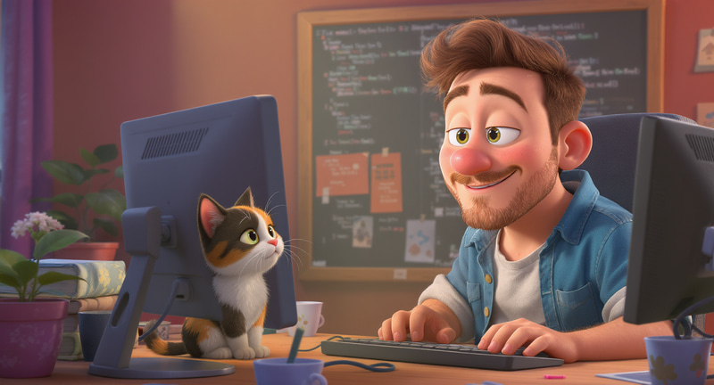 Vibrant Pixar-Style 3D Animation Scene
