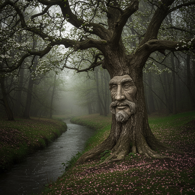 Ancient Hawthorn Tree by the Stream Ancient Hawthorn Tree by the Stream