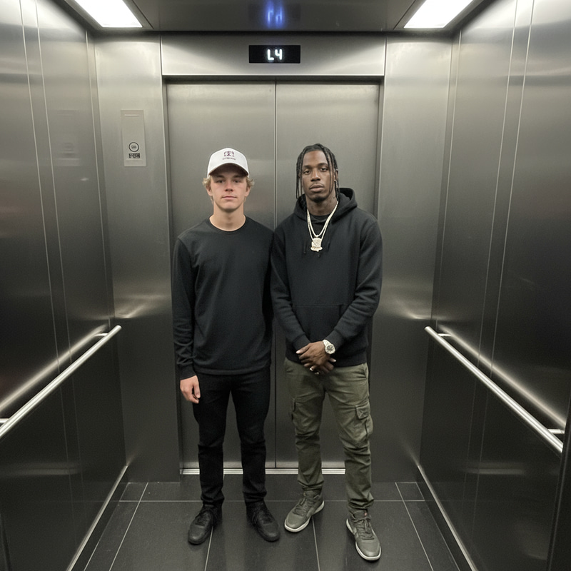 Elevator Moment with Travis Scott - Custom Image