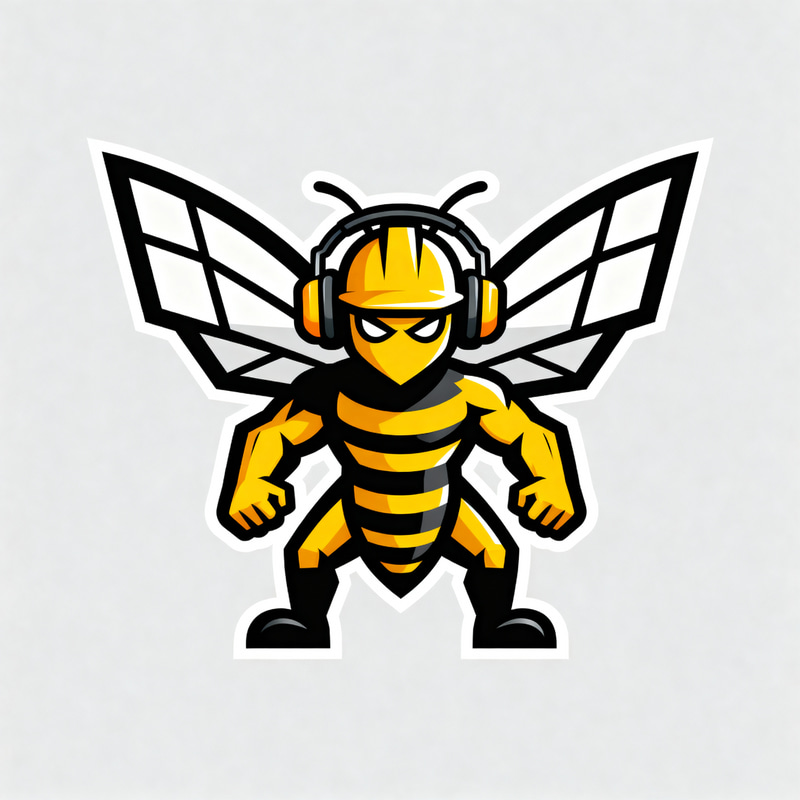 Fierce Worker Bee Mascot Design for Sports Teams