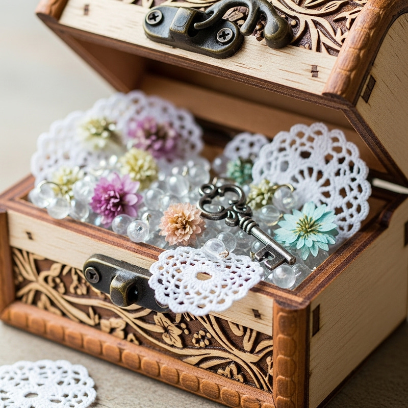 Small Chest with Discreet Decorations Small Chest with Discreet Decorations