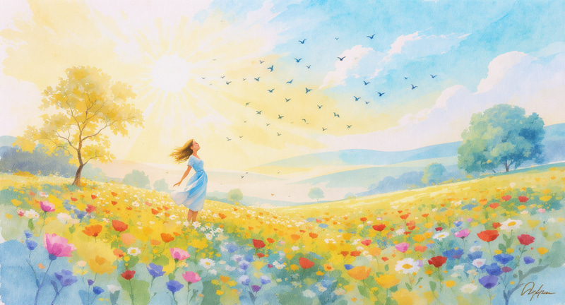 Uplifting Watercolor Art of Happiness Uplifting Watercolor Art of Happiness