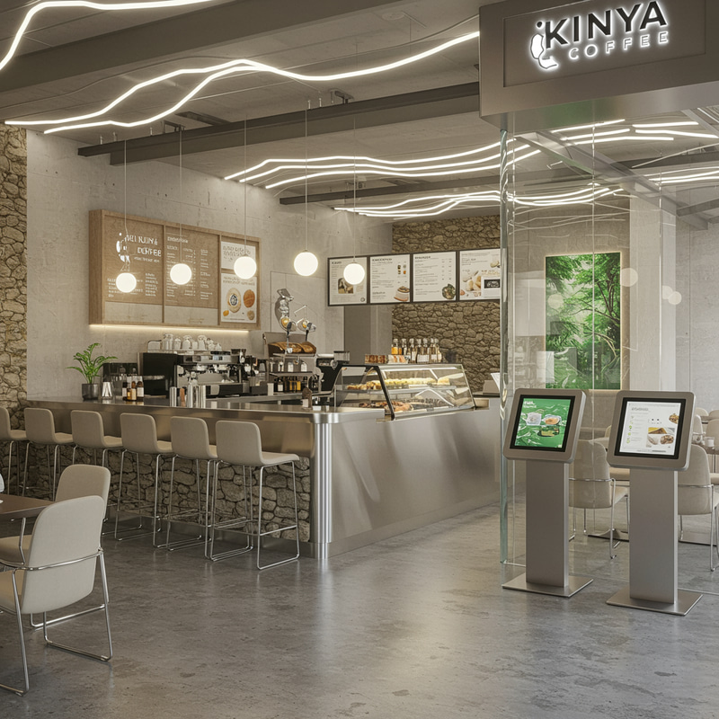 Modern Minimalist Design for Kinya Coffee Shop Modern Minimalist Design for Kinya Coffee Shop