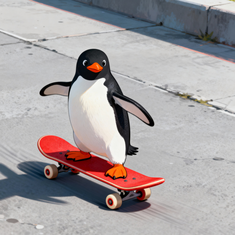 Skateboarding Penguin: Catch the Fun! Skateboarding Penguin: Catch the Fun!