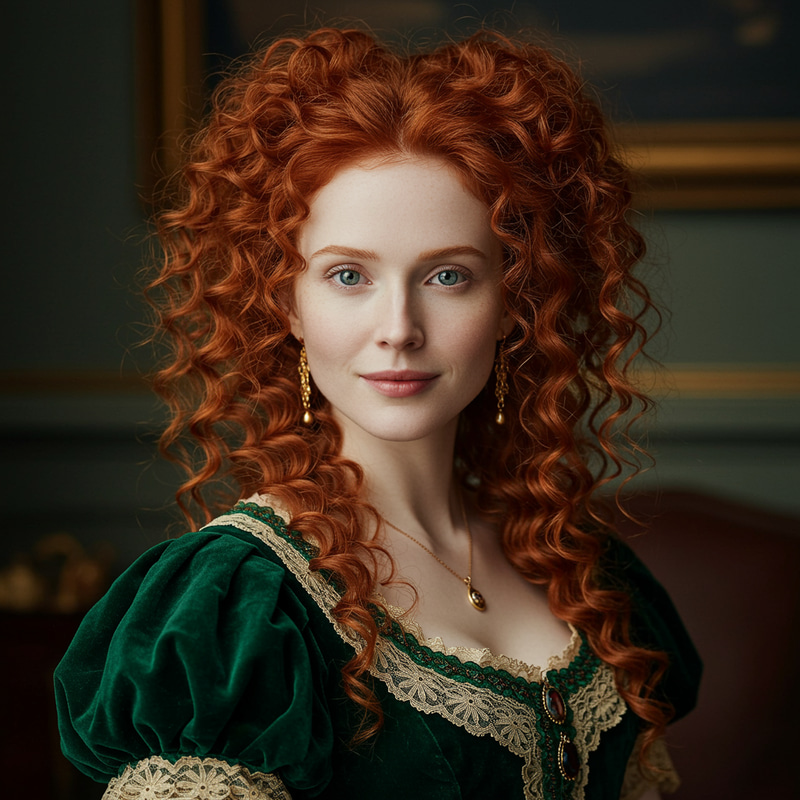 Beautiful Victorian Redhead Woman Portrait Beautiful Victorian Redhead Woman Portrait