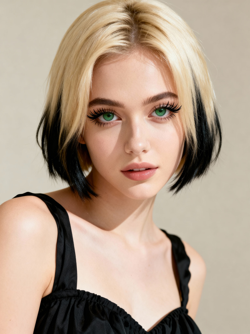 Stunning Summer Fashion: Black Dress & Stylish Hair