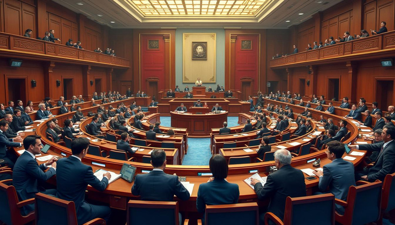 Dynamic Legislative Chamber with AI Interface Dynamic Legislative Chamber with AI Interface