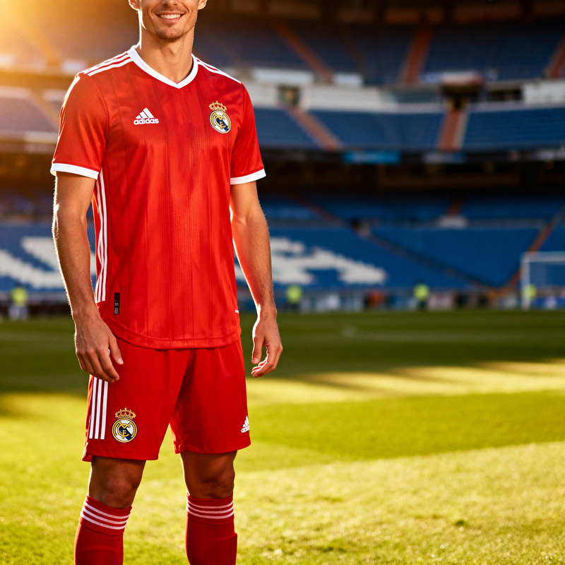 Stylish in Red: Real Madrid Kit Stylish in Red: Real Madrid Kit