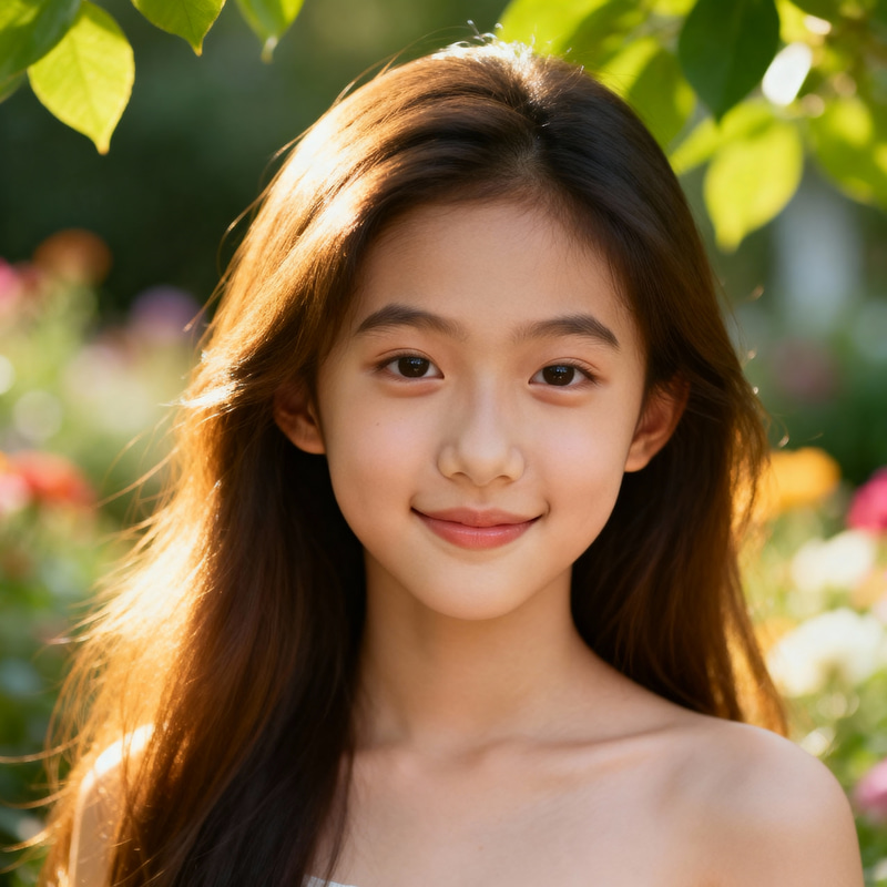 Beautiful Asian Girl Portrait