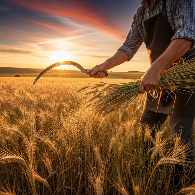 Golden Harvest: The Art of Reaping Wheat