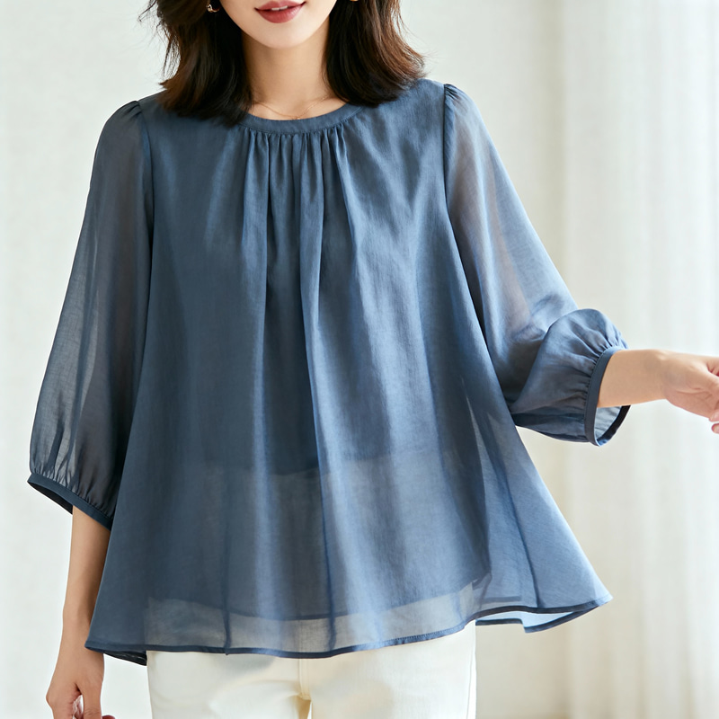 Blusa Campana de Tres Cuartos - Estilo Elegante Blusa Campana de Tres Cuartos - Estilo Elegante