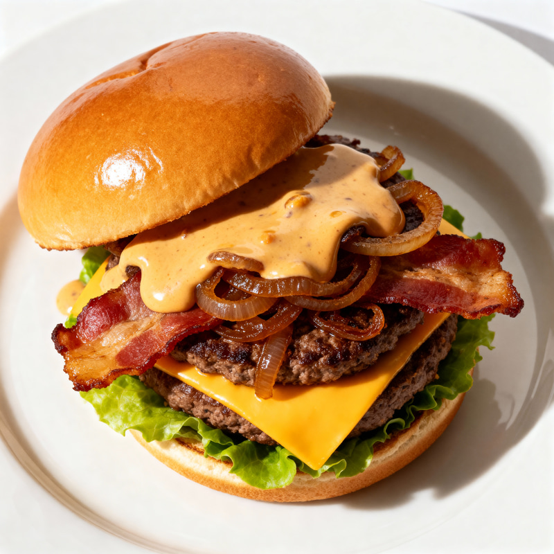 Ultimate Gourmet Burger with Sweet Bacon & Gouda Ultimate Gourmet Burger with Sweet Bacon & Gouda