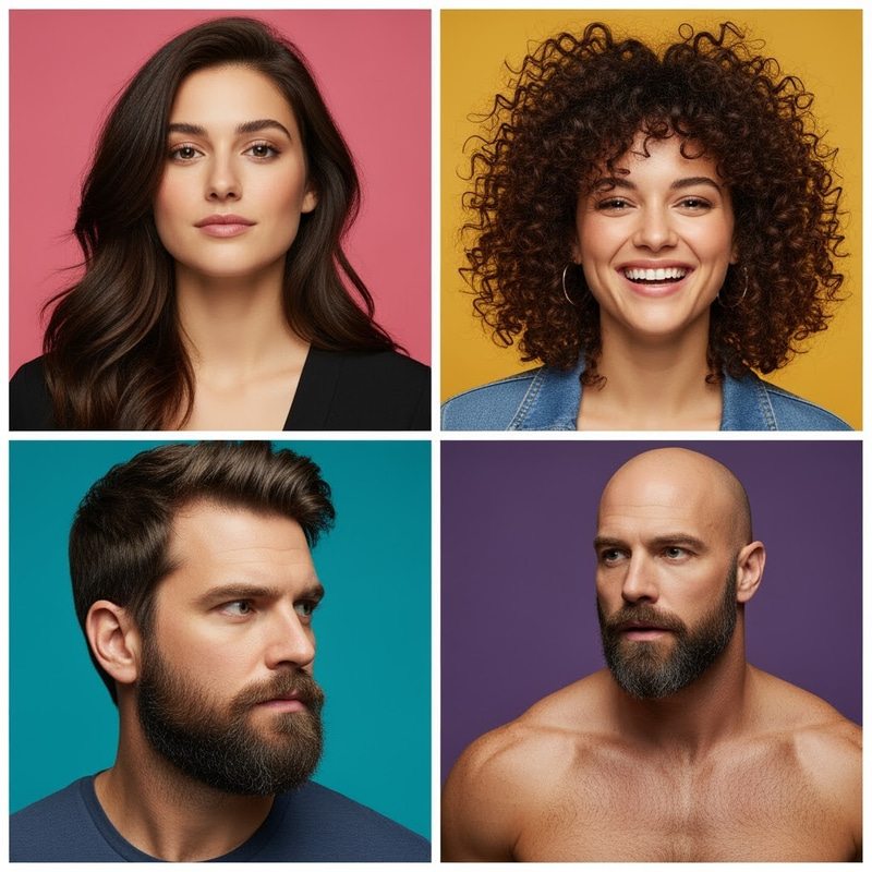 Vivid Hair Styles in Four Unique Portraits Vivid Hair Styles in Four Unique Portraits