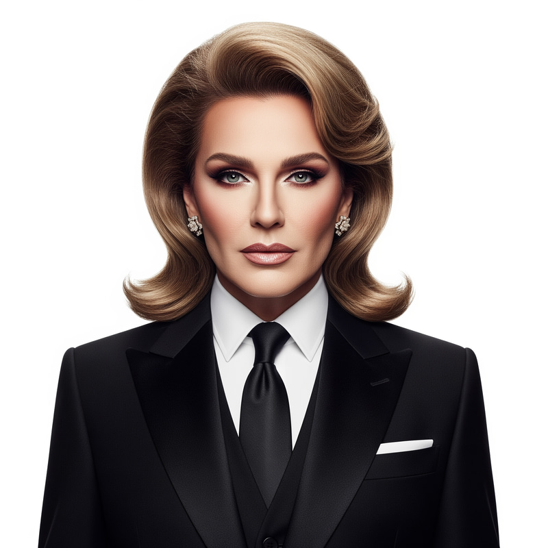 Elegant Official Portrait in Black Suit Elegant Official Portrait in Black Suit