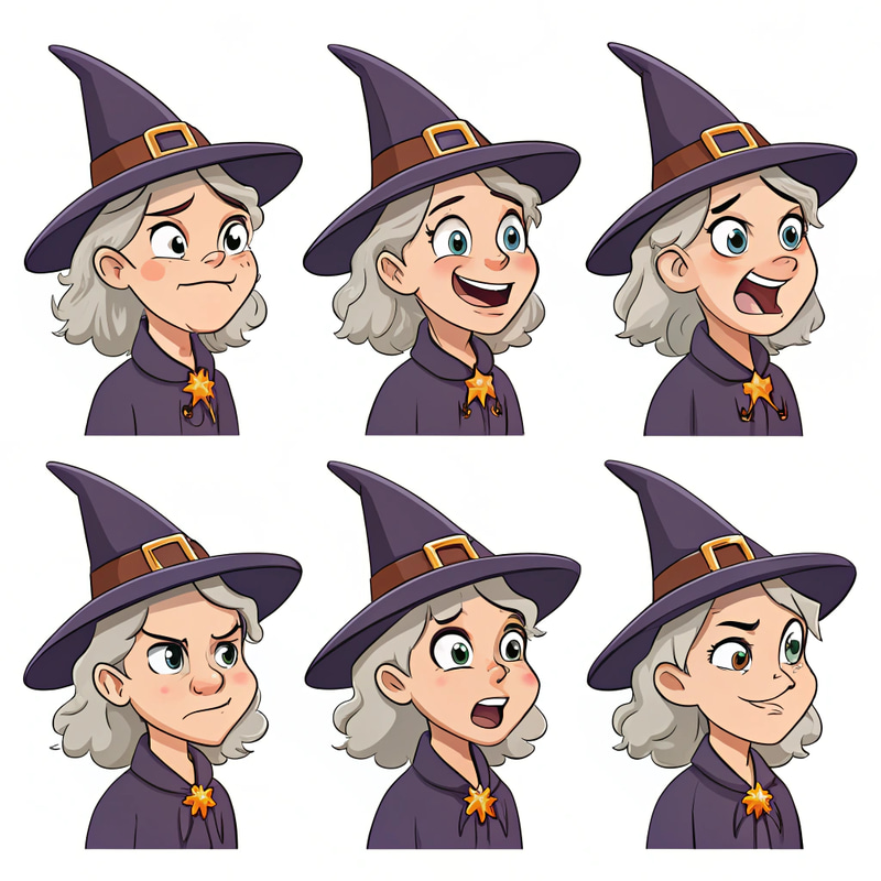 Witch Sprite Sheet for Text Dialogue Boxes Witch Sprite Sheet for Text Dialogue Boxes