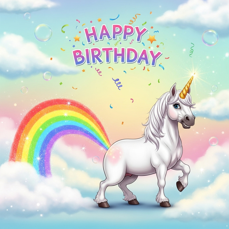 Farting Unicorn Rainbow Happy Birthday Farting Unicorn Rainbow Happy Birthday
