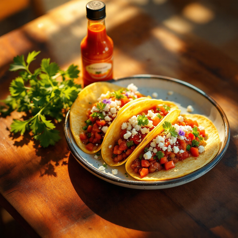 Delicious Tacos with Sauce: Instagram-Worthy Delight Delicious Tacos with Sauce: Instagram-Worthy Delight