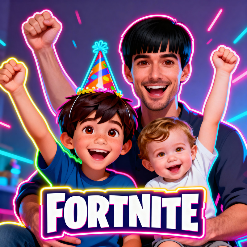 Playful Fortnite Family Logo Design Playful Fortnite Family Logo Design