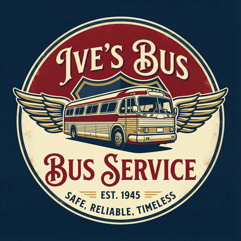 IVE'S BUS SERVICE Logo Design IVE'S BUS SERVICE Logo Design