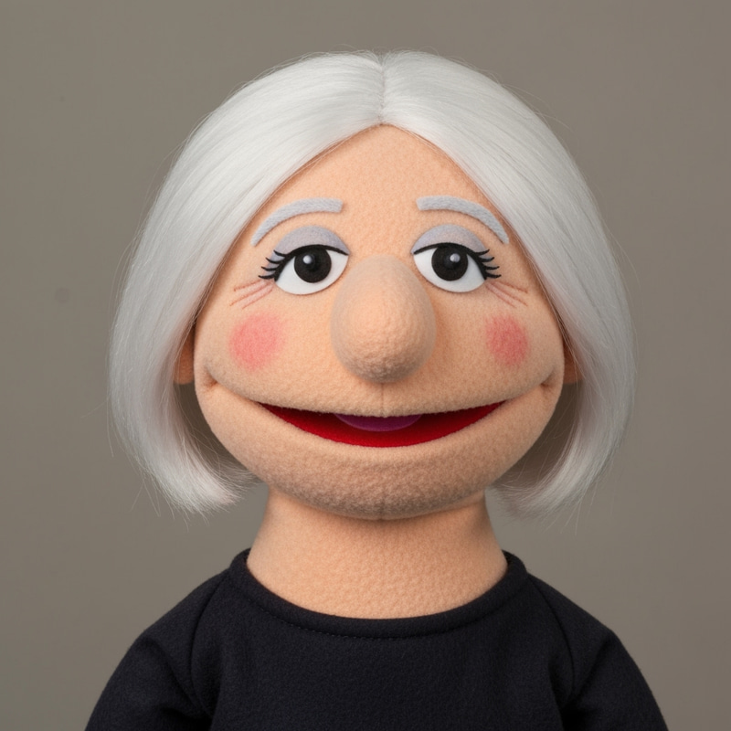 Charming Muppet-Style Elderly Woman Puppet Charming Muppet-Style Elderly Woman Puppet