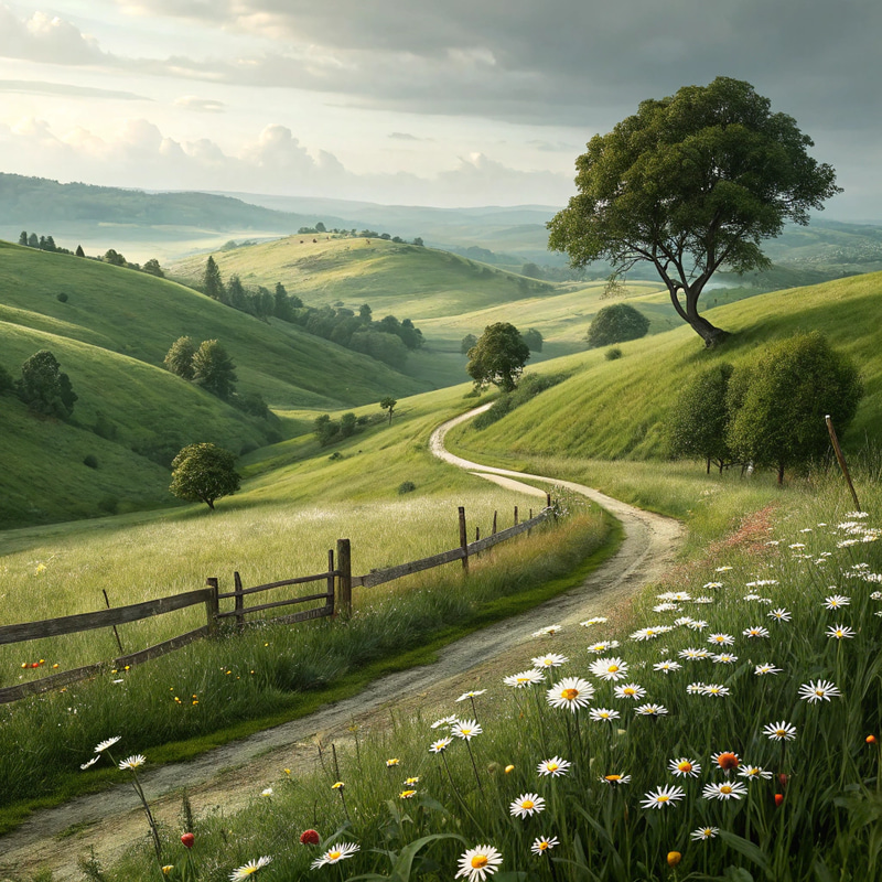 Realistic Countryside: Scenic Views & Tranquil Landscapes Realistic Countryside: Scenic Views & Tranquil Landscapes