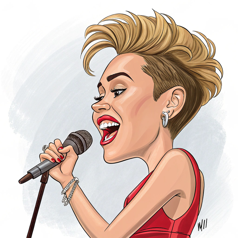 Quirky Caricature of a Popular Female Singer Quirky Caricature of a Popular Female Singer