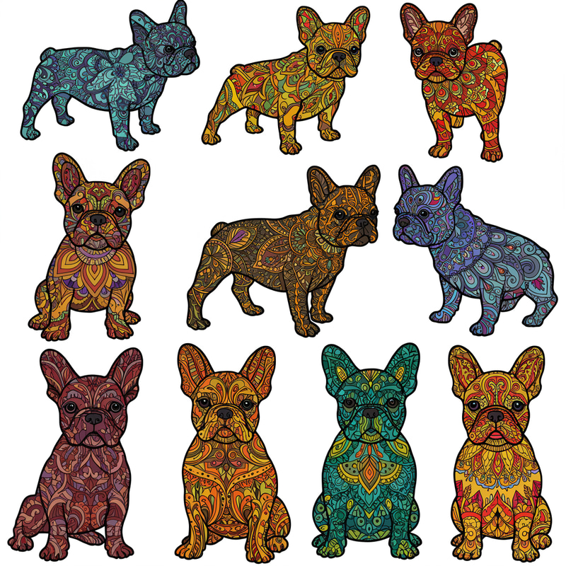 Mandala French Bulldog Coloring Images Mandala French Bulldog Coloring Images