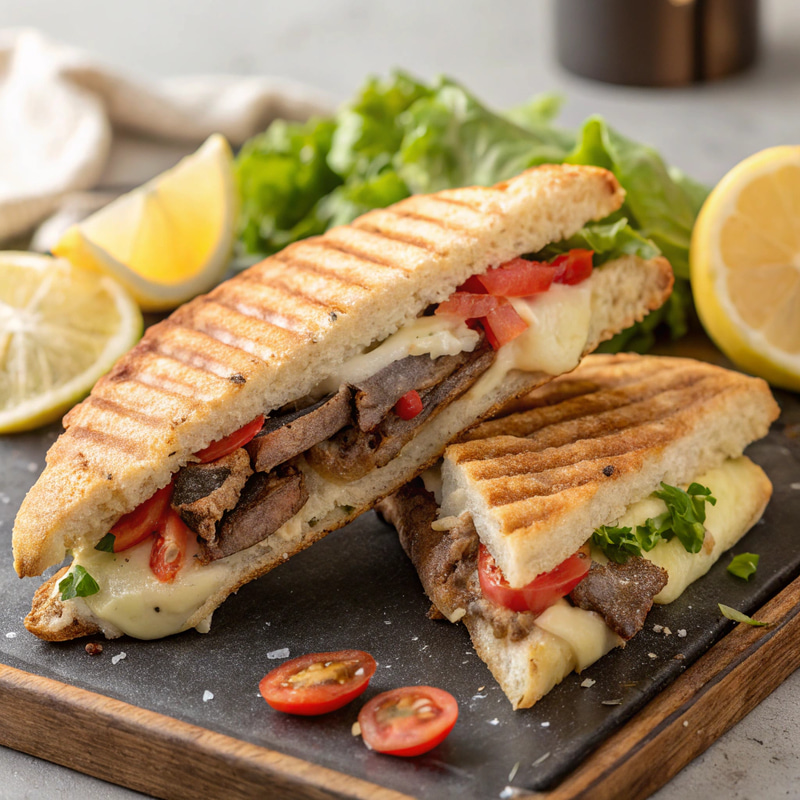 Delicious Beef Panini Recipe - Quick & Easy Delicious Beef Panini Recipe - Quick & Easy