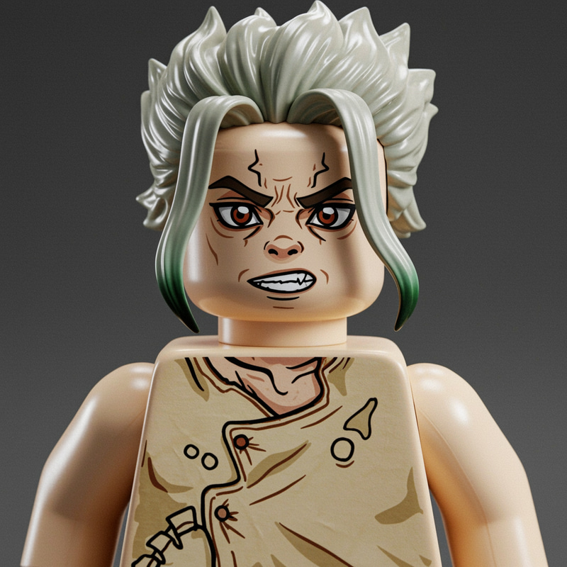 Realistic Tsukasa Shishio Lego Minifigure Model Realistic Tsukasa Shishio Lego Minifigure Model