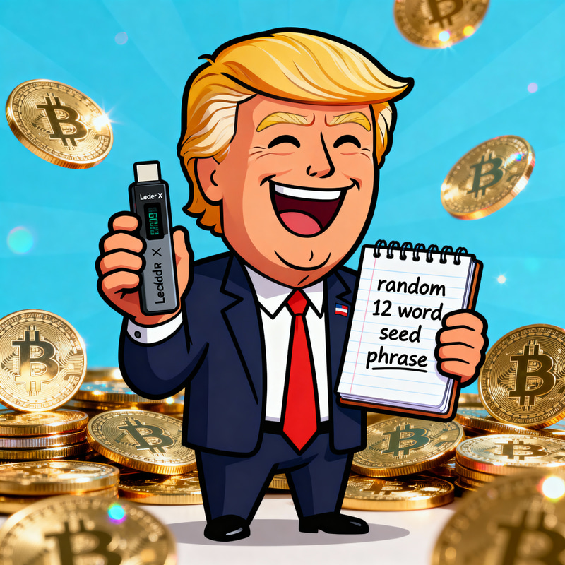 Donald Trump with Ledger Nano X: Crypto Humor Donald Trump with Ledger Nano X: Crypto Humor