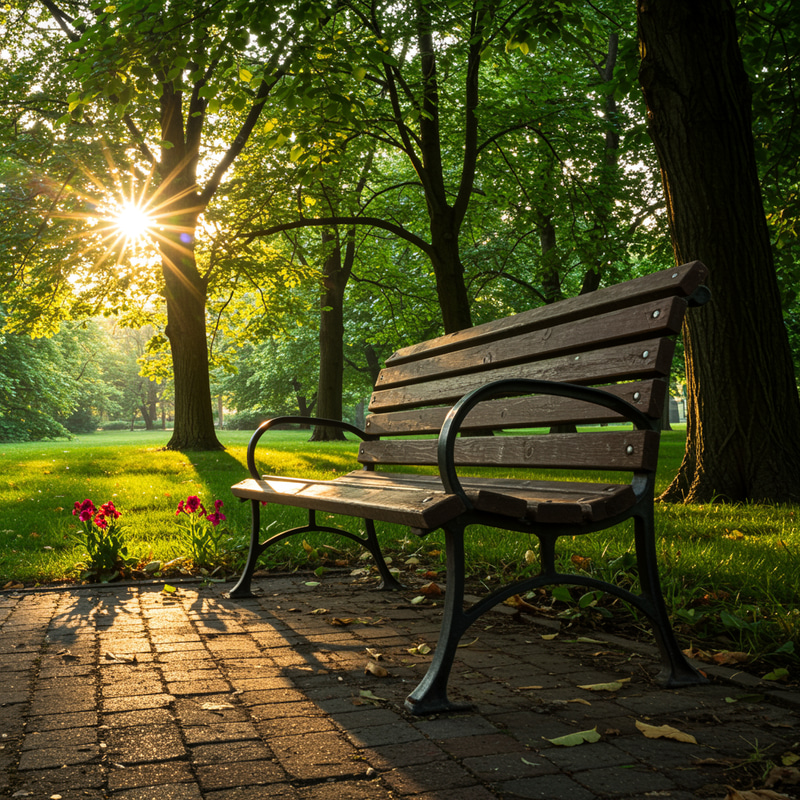 Park with a Bench - Relaxing Outdoor Spaces
