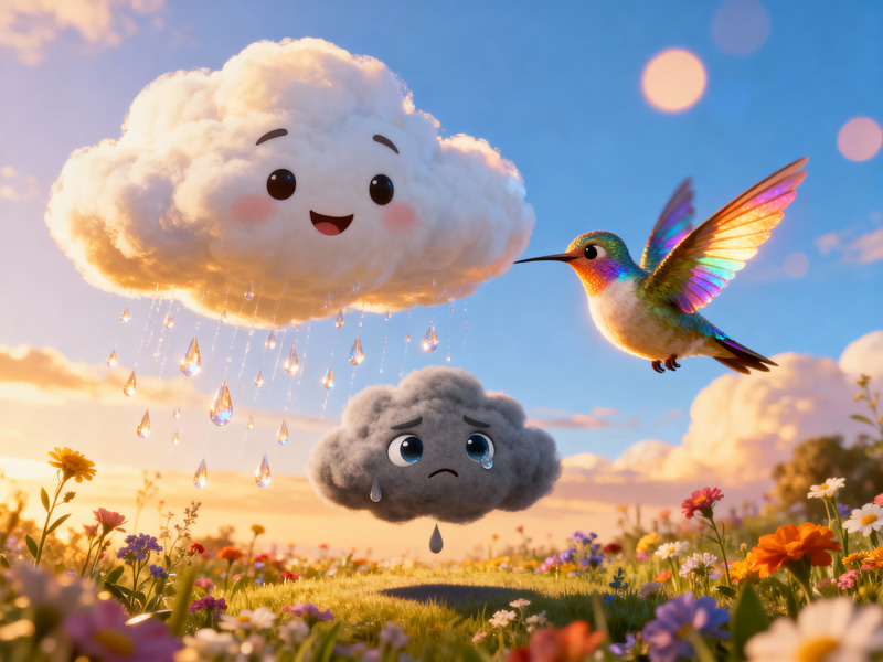 Enchanting Sky Kingdom: Nimbus and Zippy's Adventure