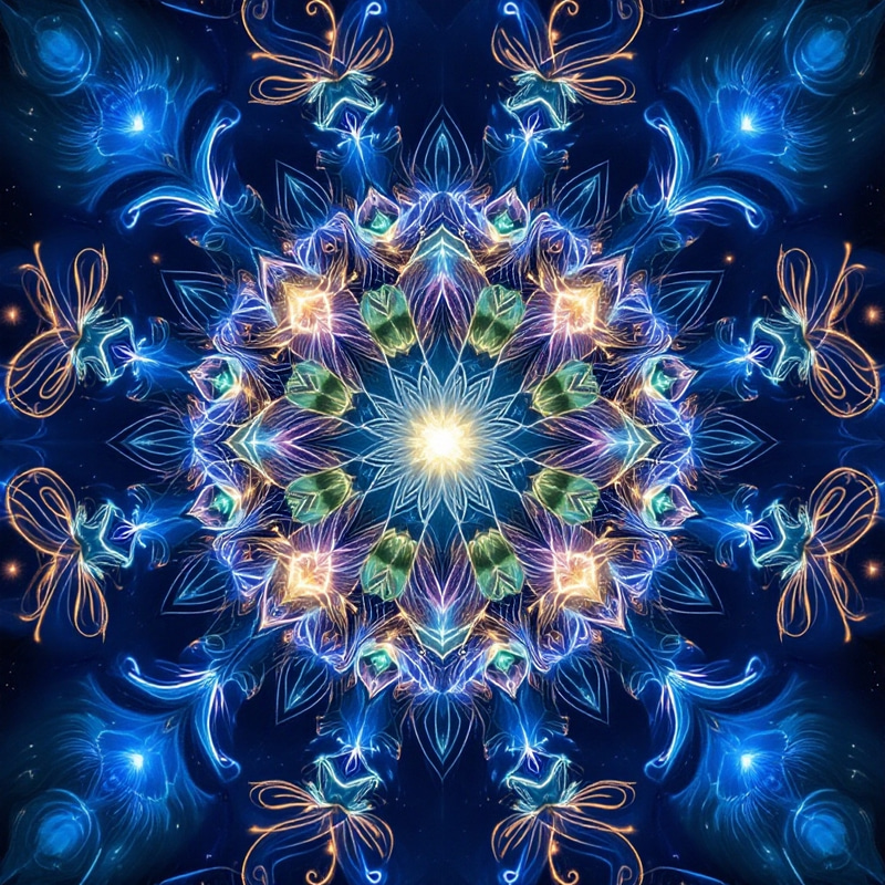 Blue Cosmic Play: Fractal Magic Unleashed Blue Cosmic Play: Fractal Magic Unleashed