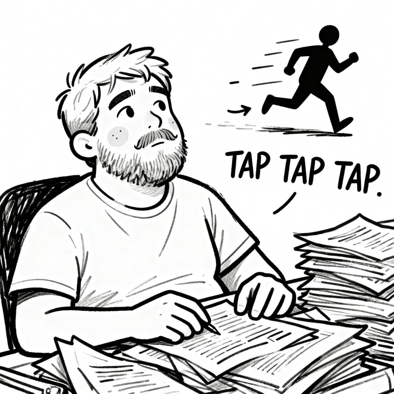 Witty Writer Sketch: Minimalist Black & White Art Witty Writer Sketch: Minimalist Black & White Art