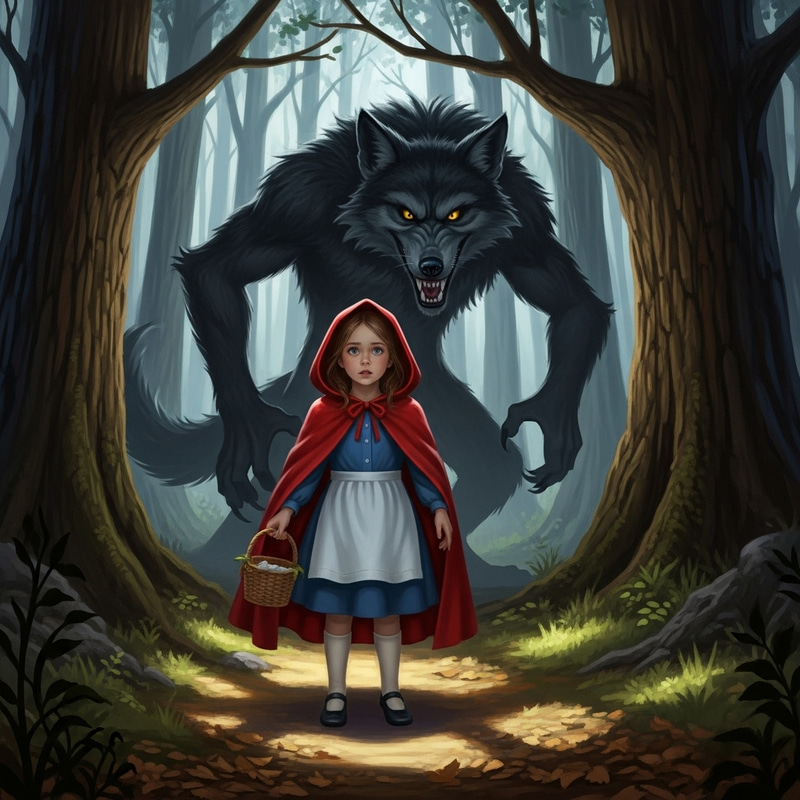 The Little Red Riding Hood and The Big Wolf The Little Red Riding Hood and The Big Wolf