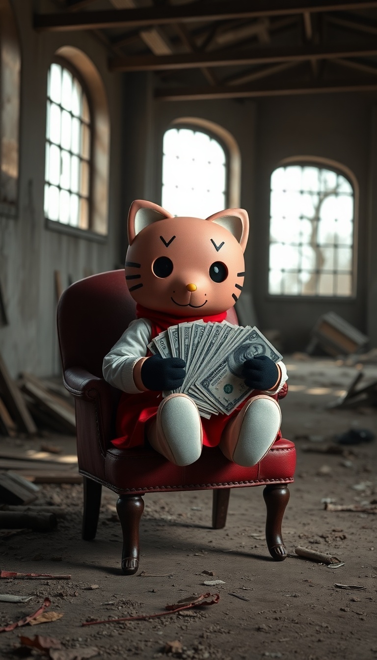 Hello Kitty's Gritty Post-Apocalyptic Scene Hello Kitty's Gritty Post-Apocalyptic Scene