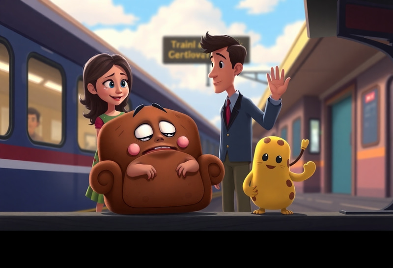 Emotional Pixar Farewell Moment at Train Station Emotional Pixar Farewell Moment at Train Station