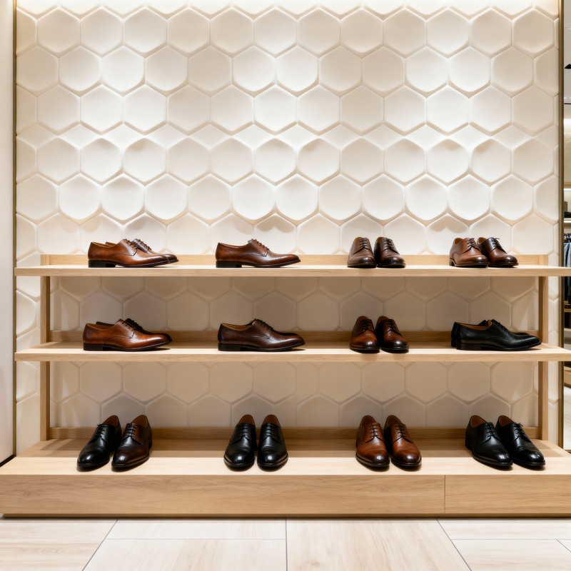 Premium Men's Leather Shoes Store Interior Design