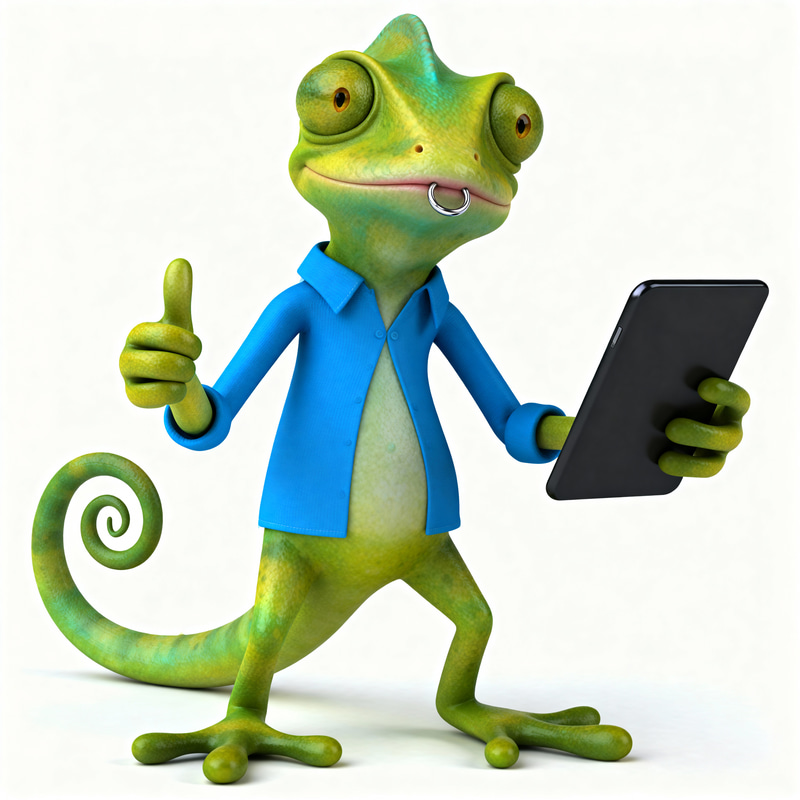 3D Humanoid Chameleon with Friendly Expression