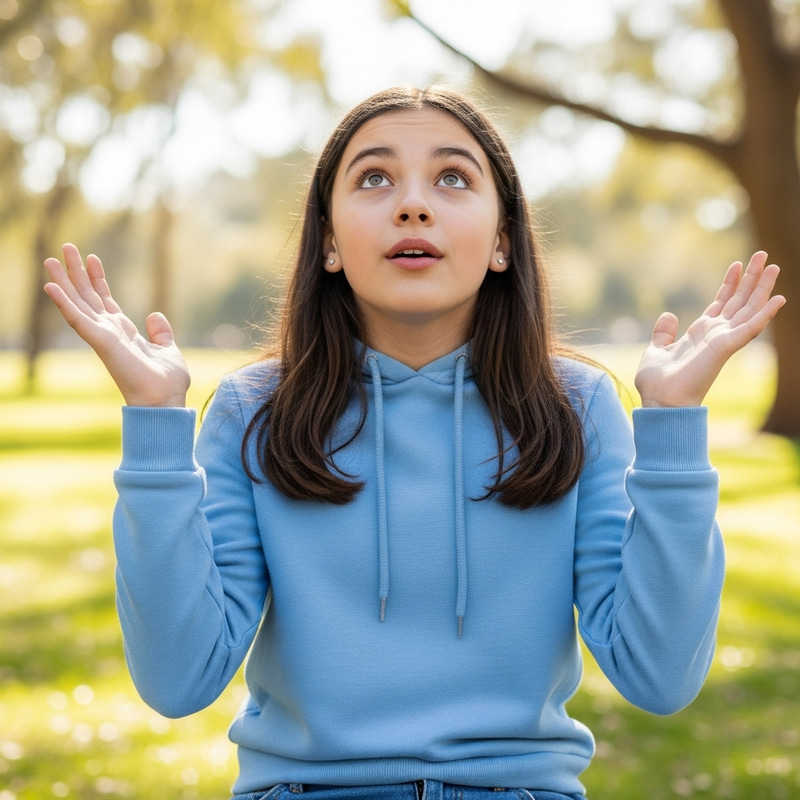 Surprised Girl: Full-Length Portrait