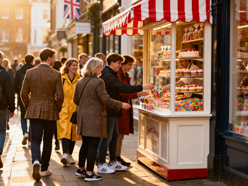 Crowd Enjoying Sweet Treats in the UK - Sweet Dish Shop Crowd Enjoying Sweet Treats in the UK - Sweet Dish Shop