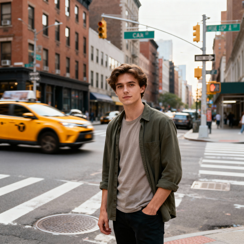 Person in a New York Street Person in a New York Street